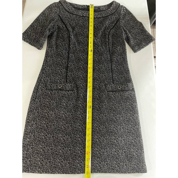 WHITE HOUSE BLACK MARKET Women’s business dress black white pockets Size L Large - Picture 8 of 11